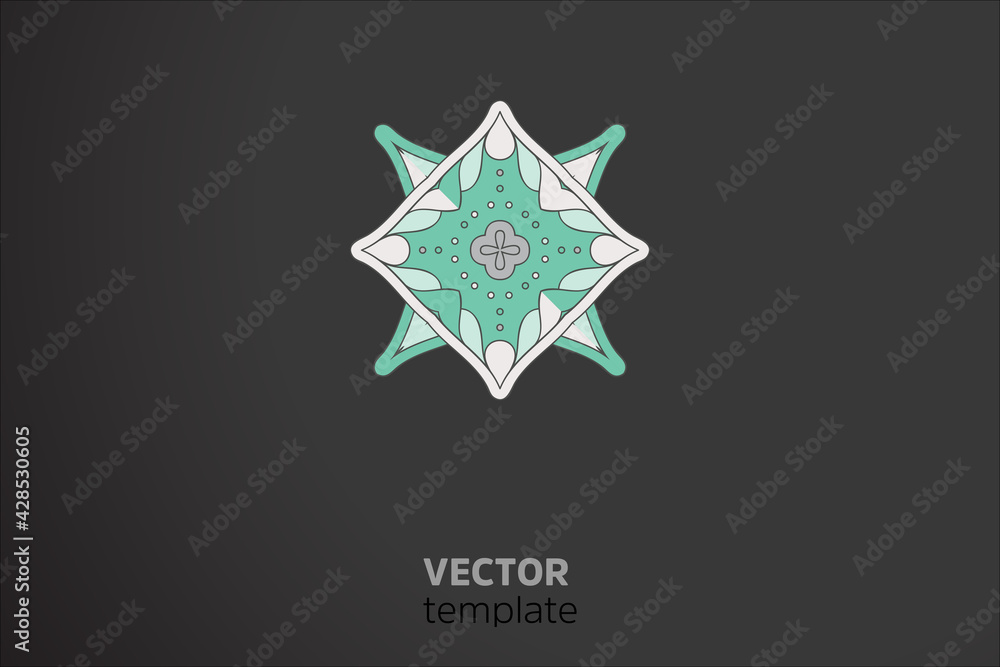 Vector indian Mandala round element Vector indian Mandala round element