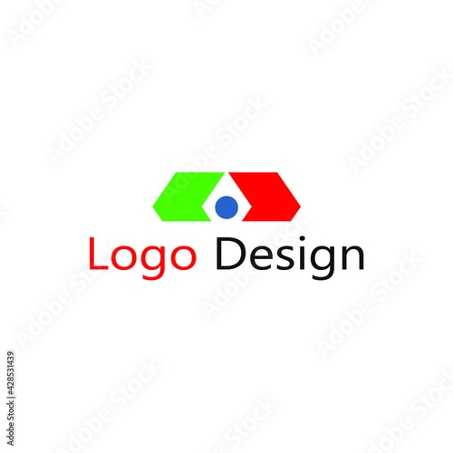 abstract logo of two opposing arrows and a circle in the middle