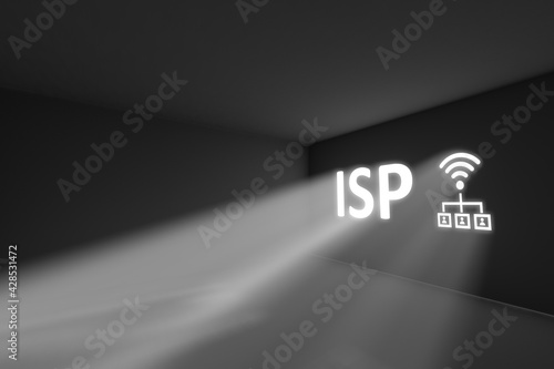 ISP rays volume light concept 3d illustration photo
