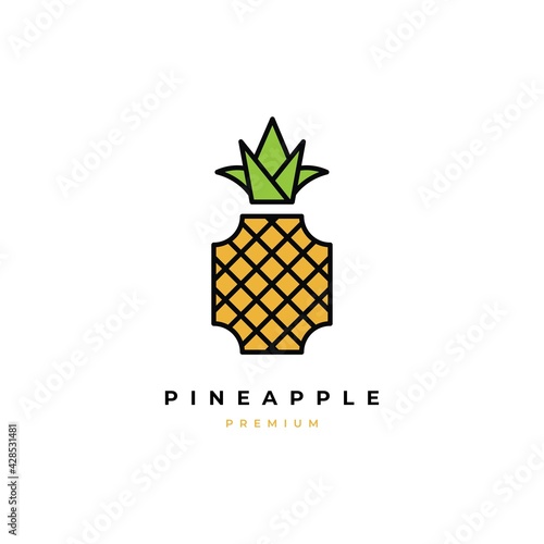 Pineapple logo design vector template