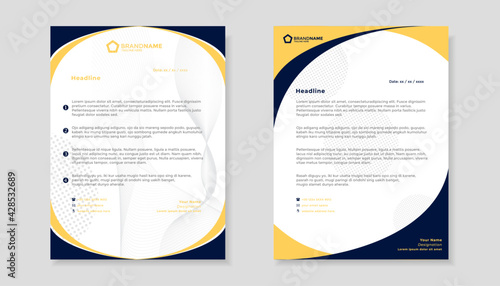 Abstract corporate and modern letterhead template design for your business with full vector