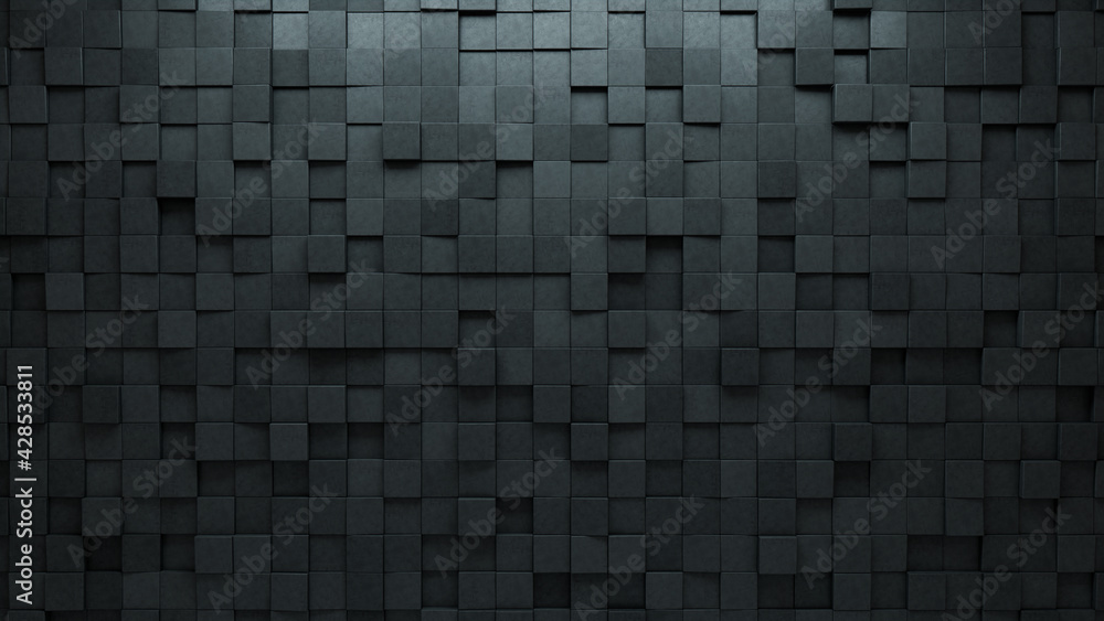 Semigloss, Square Mosaic Tiles arranged in the shape of a wall. 3D, Polished, Bricks stacked to create a Concrete block background. 3D Render Semigloss, Square Mosaic Tiles arranged in the shape of a wall. 3D, Polished, Bricks stacked to create a Concrete block background. 3D Render