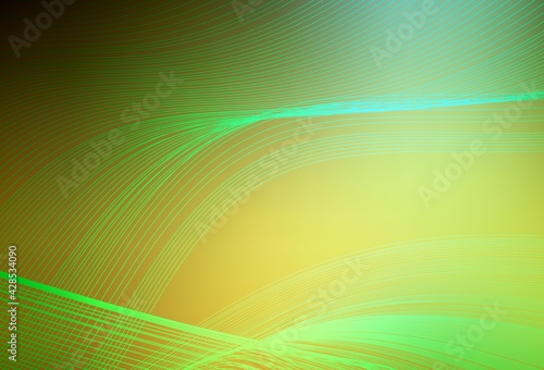 Dark Green, Yellow vector abstract layout.