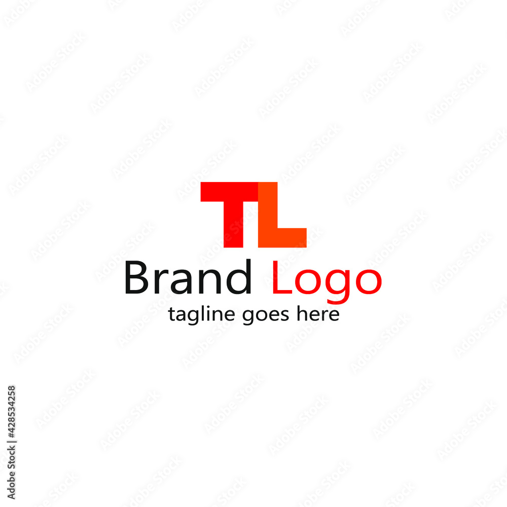 logo letters T and L in red and orange logo letters T and L in red and orange