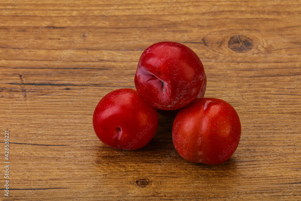 Ripe sweet tasty red plum Ripe sweet tasty red plum
