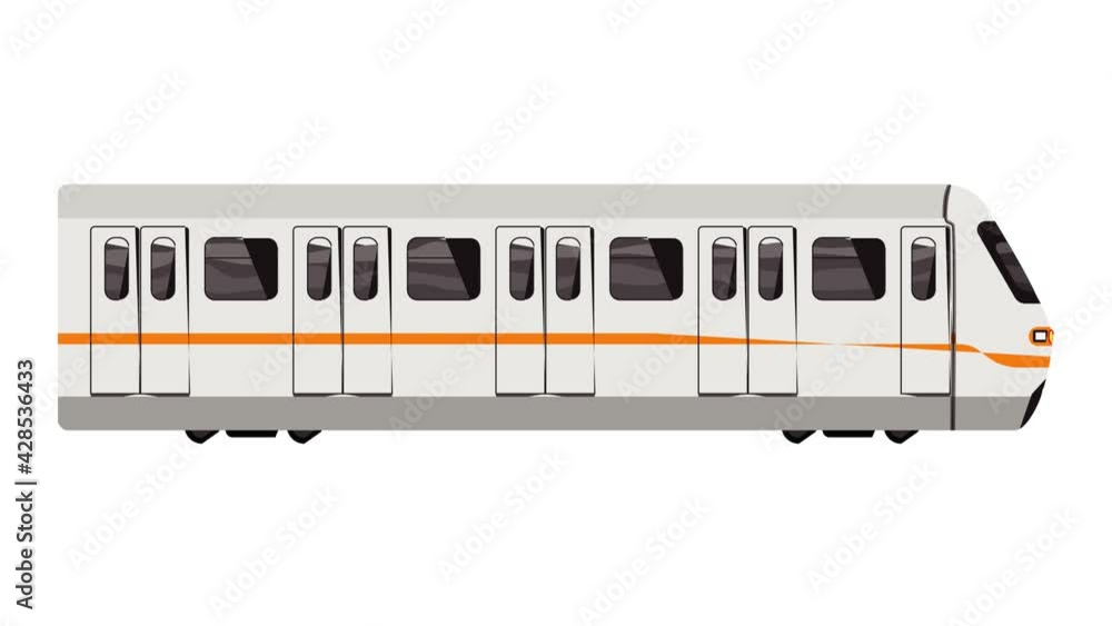Subway city train icon animation Subway city train icon animation