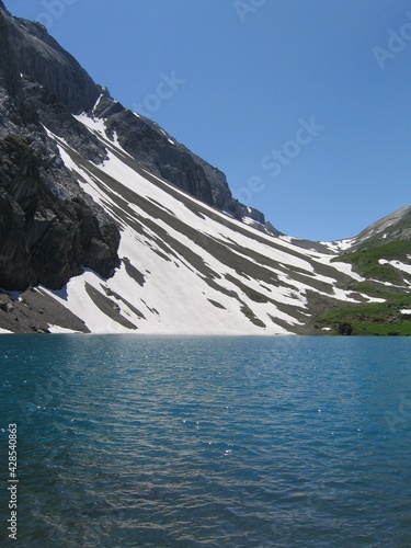 Schweiz Berge Natur Stein Schnee See Wasser