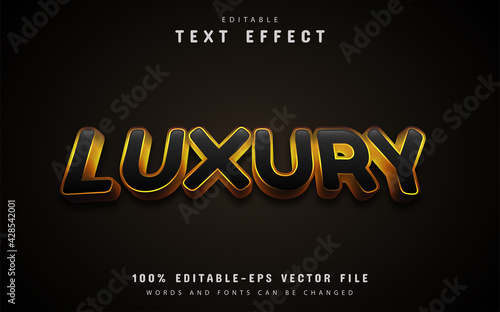 Gold luxury text effect editable
