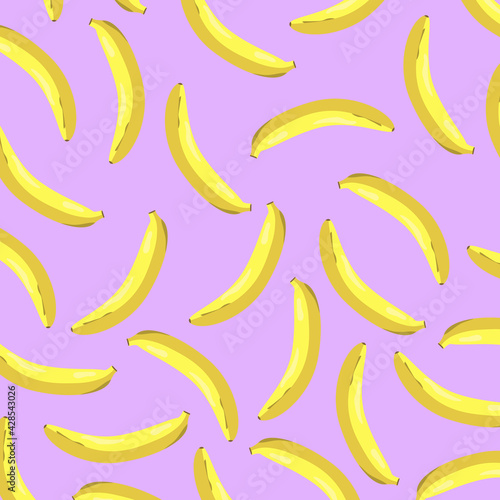 illustration of a pattern banana on a purple background