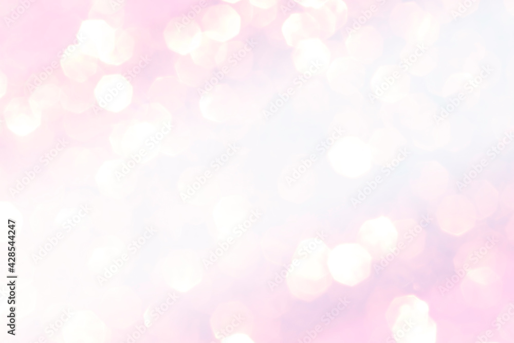 Shiny blurred pink background with bokeh for a festive mood. Greeting card template for entertainment. Shiny blurred pink background with bokeh for a festive mood. Greeting card template for entertainment.