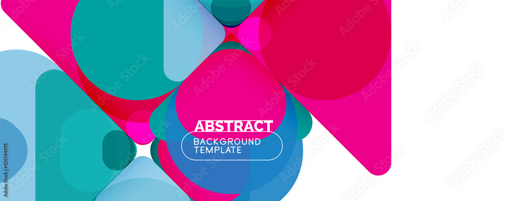 Modern geometric round shapes and dynamic lines, abstract background. Vector illustration for placards, brochures, posters and banners Modern geometric round shapes and dynamic lines, abstract background. Vector illustration for placards, brochures, posters and banners
