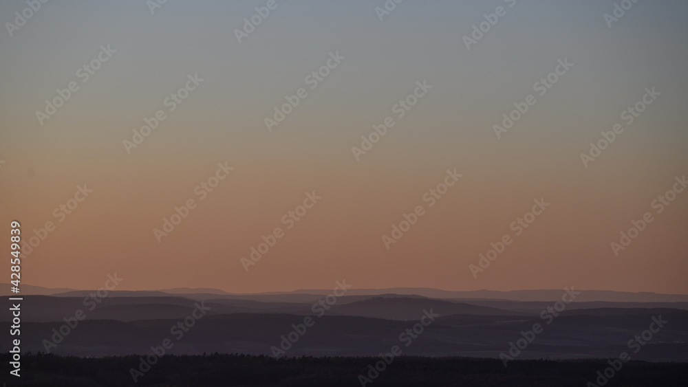 Minimalistic Landscape after Sunset Minimalistic Landscape after Sunset
