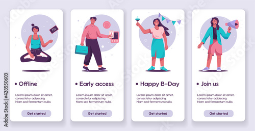 Vector banner illustration of Onboarding concept