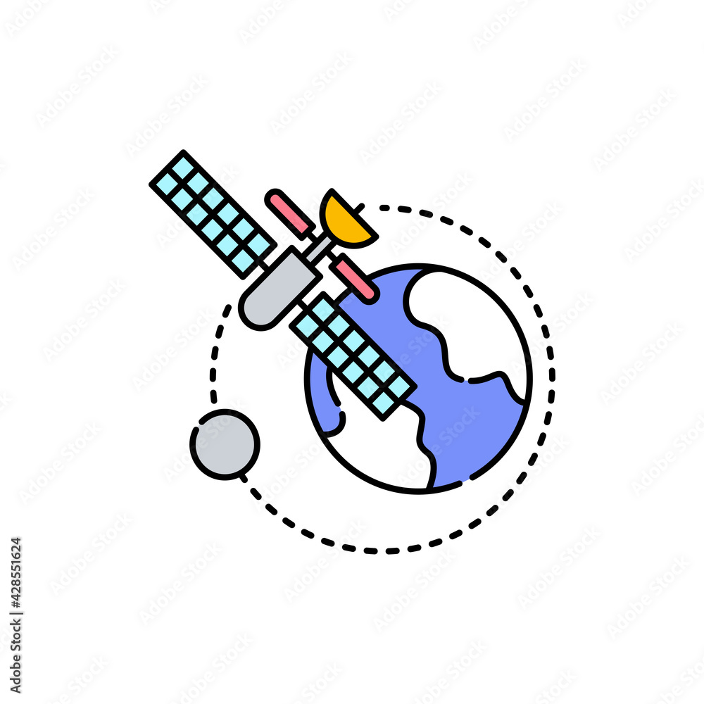 Aeronautics olor line icon. Pictogram for web page, mobile app, promo. Aeronautics olor line icon. Pictogram for web page, mobile app, promo.