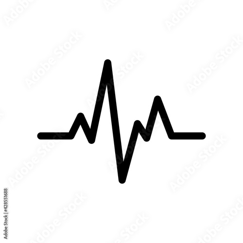 heart beat pulse icon vector illustration. Heart beat monitor pulse line art vector icon. heartbeat line icon vector illustration.