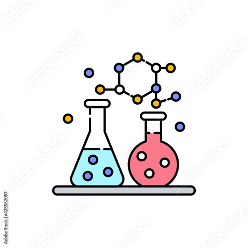 Chemistry olor line icon. Pictogram for web page, mobile app, promo.