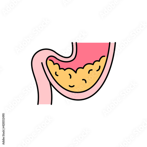 Gastroparesis olor line icon. Pictogram for web page, mobile app, promo.