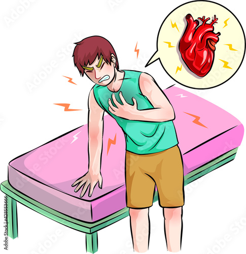 The young man had severe chest pain similar to a heart attack colorful 