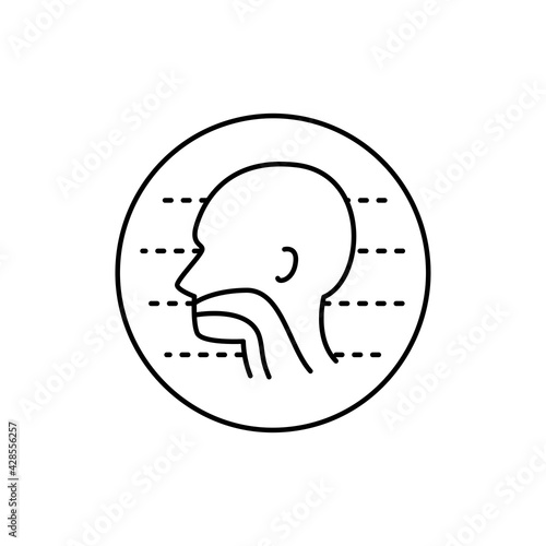 Otorhinolaryngology color line icon. Pictogram for web page, mobile app