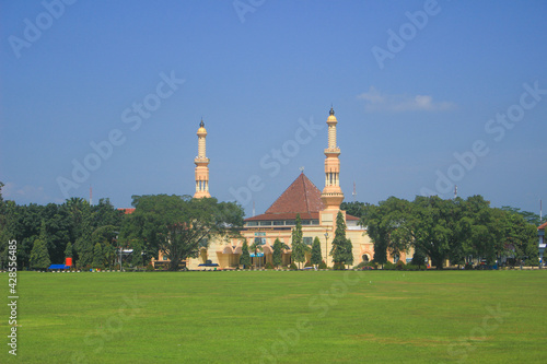 beautiful and artistic Al Muhtaram mosque building architecture. Located in the city of Kajen, Pekalongan. photo