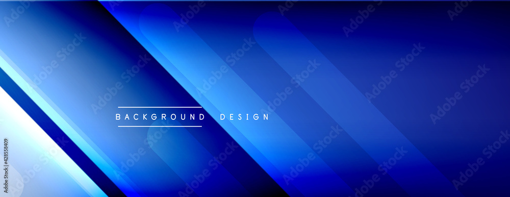 Fototapeta premium Dynamic lines abstract background. 3D shadow effects and fluid gradients. Modern overlapping forms