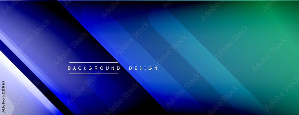 Dynamic lines abstract background. 3D shadow effects and fluid gradients. Modern overlapping forms