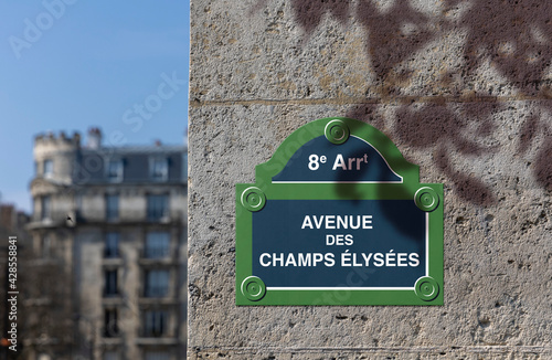 Canvas Print Avenue des Champs Élysées à Paris