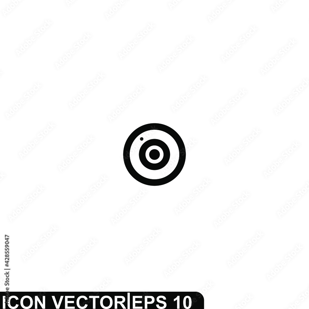 Simple Icon CCTV Vector Illustration Design. Outline Style, Black Solid Color. Simple Icon CCTV Vector Illustration Design. Outline Style, Black Solid Color.