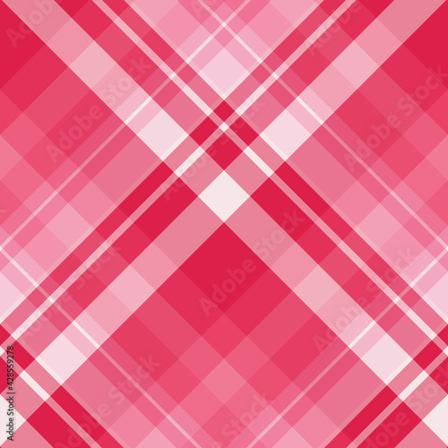 Seamless pattern in cozy scarlet and pink colors for plaid, fabric, textile, clothes, tablecloth and other things. Vector image. 2