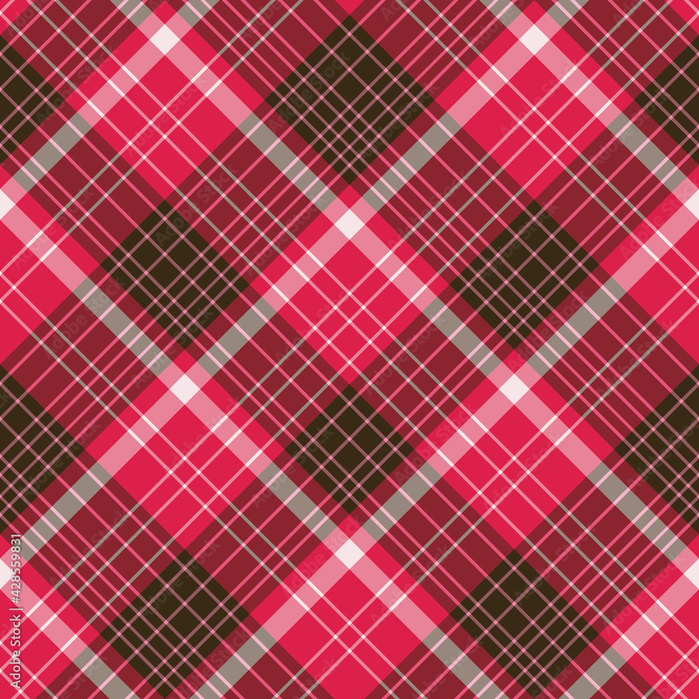 Seamless pattern in brown and bright pink colors for plaid, fabric, textile, clothes, tablecloth and other things. Vector image. 2 Seamless pattern in brown and bright pink colors for plaid, fabric, textile, clothes, tablecloth and other things. Vector image. 2