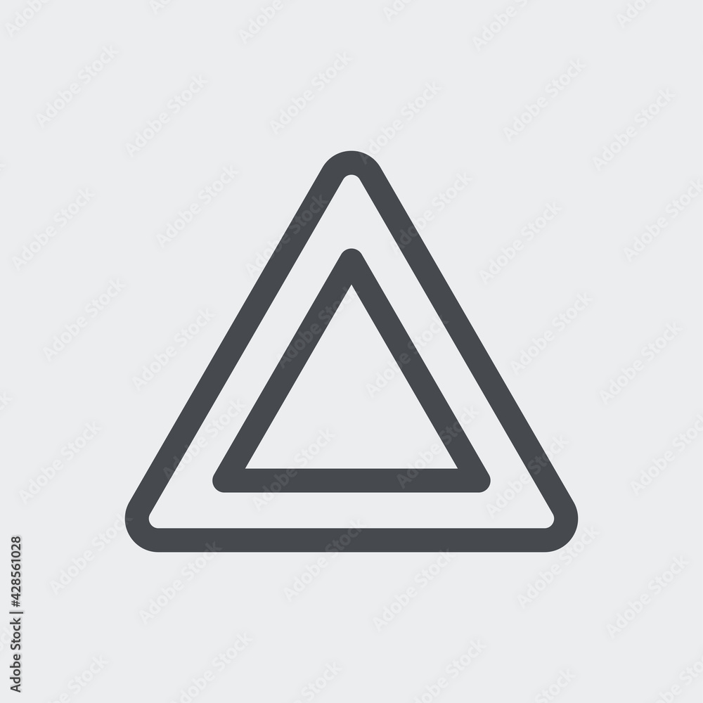 Car emergency icon isolated on background. Triangle symbol modern, simple, vector, icon for website design, mobile app, ui. Vector Illustration Car emergency icon isolated on background. Triangle symbol modern, simple, vector, icon for website design, mobile app, ui. Vector Illustration