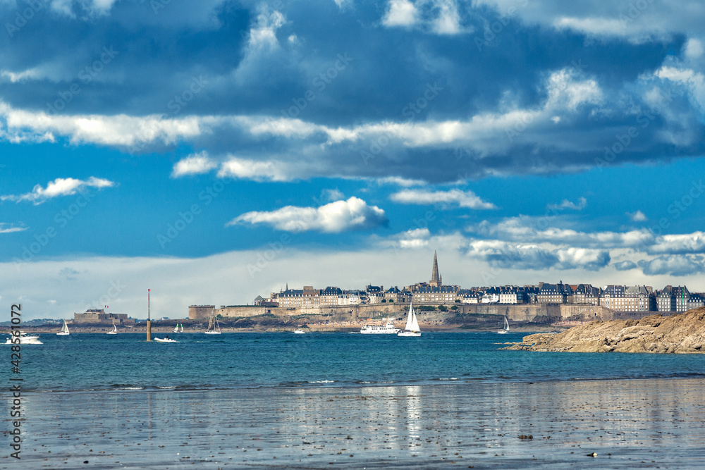 Saint Malo view from Dinard, Brittany, France