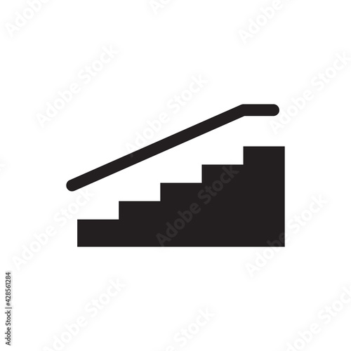 steps with handrail icon