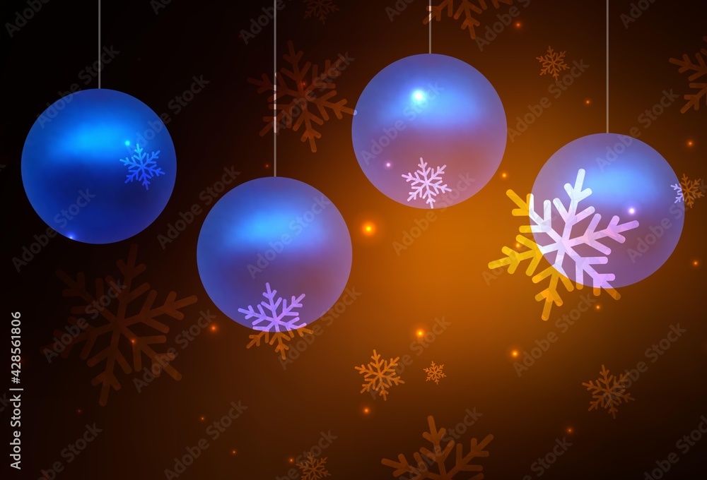 Dark Orange vector template in carnival style. Dark Orange vector template in carnival style.