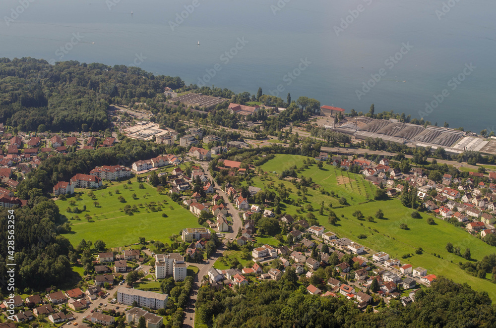 Fototapeta premium View of Manzell from above