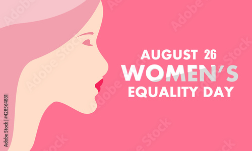 Side profile of the face for womens equality day, vector art illustration. © kraft2727