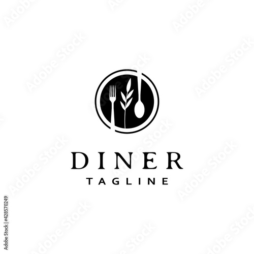 Luxury Restaurant Logo Design Vector