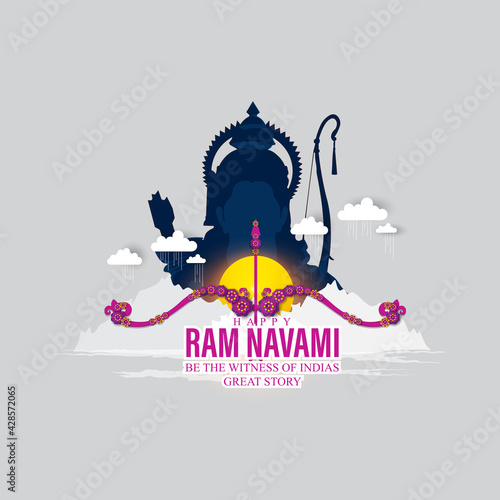 illustration of Ram Navami. vector photo