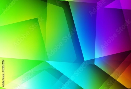 Dark Multicolor vector background with hexagons.