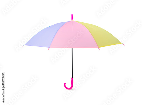 Umbrella pastel color or rainbow color on isolated white background