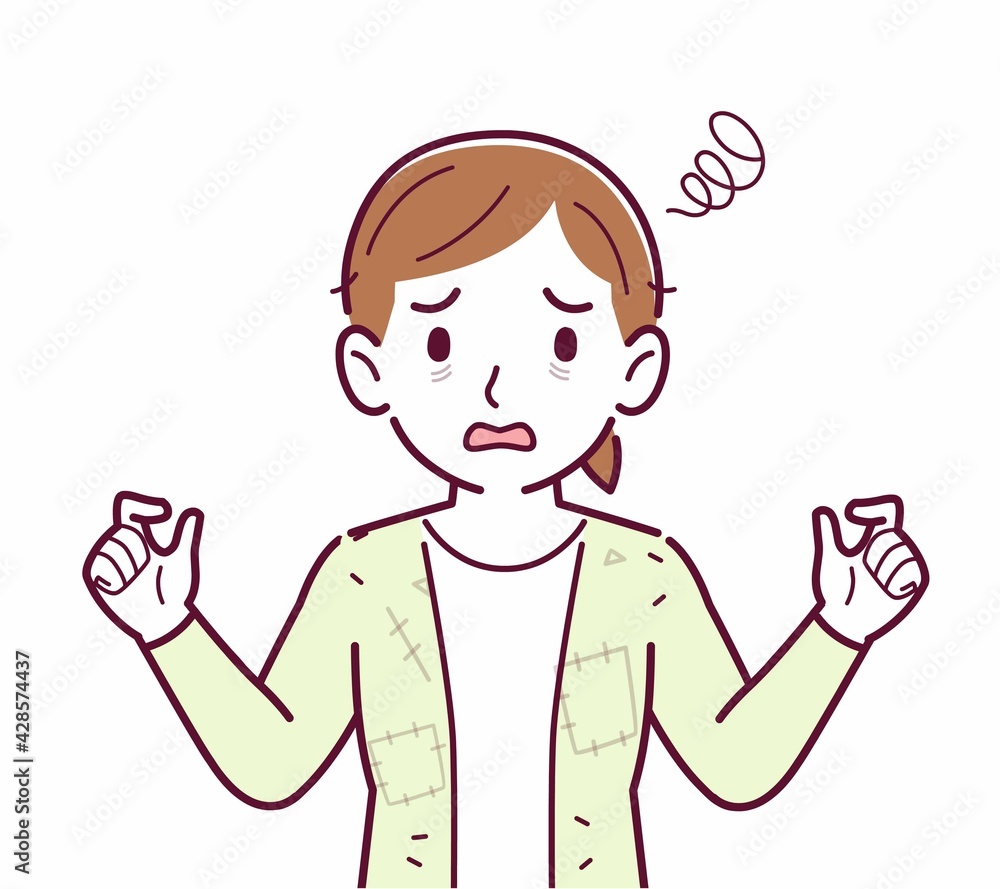 ボロボロの服の人