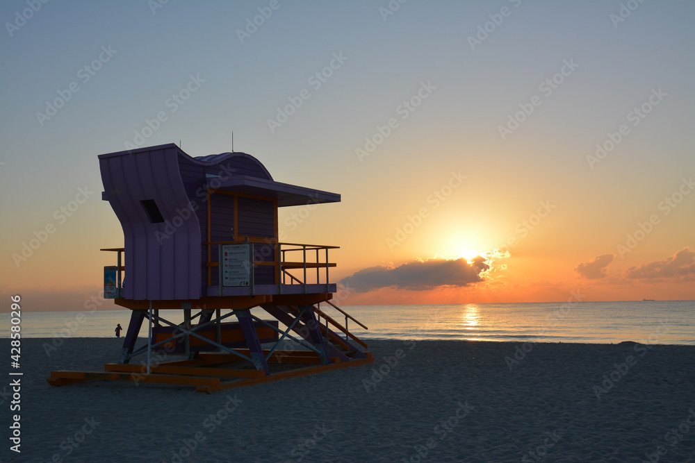 Lifeguard house at Miami Beach