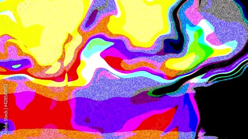 Wallpaper Mural Fast movement of bright, multicolored spots and particles in space Torontodigital.ca