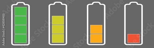 Battery Icons line vector icons
