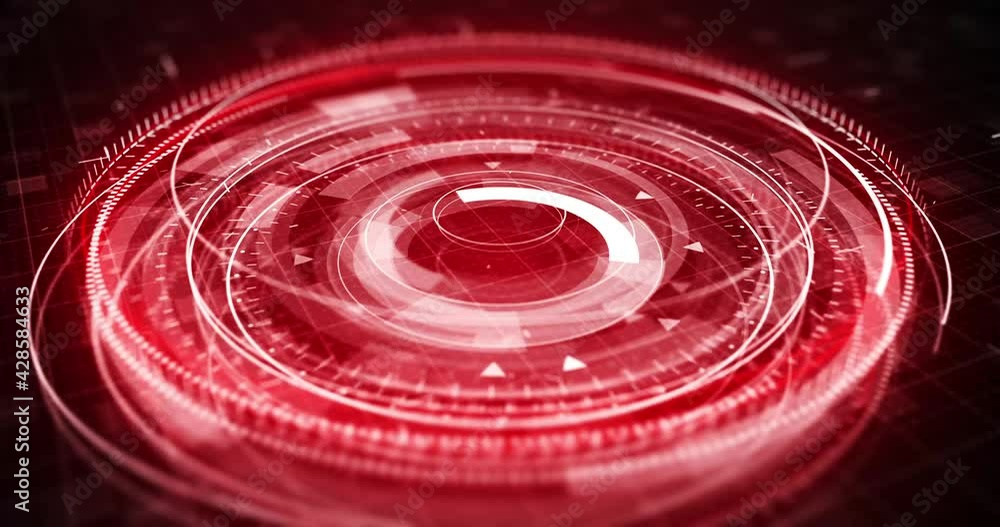 Circular HUD Element animation. 4K motion graphics element.