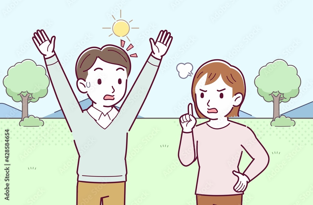 いつも一緒にいる若い夫婦