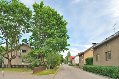 Fototapeta Naklejka Na Ścianę i Meble -  Cozy street in Lappeenranta