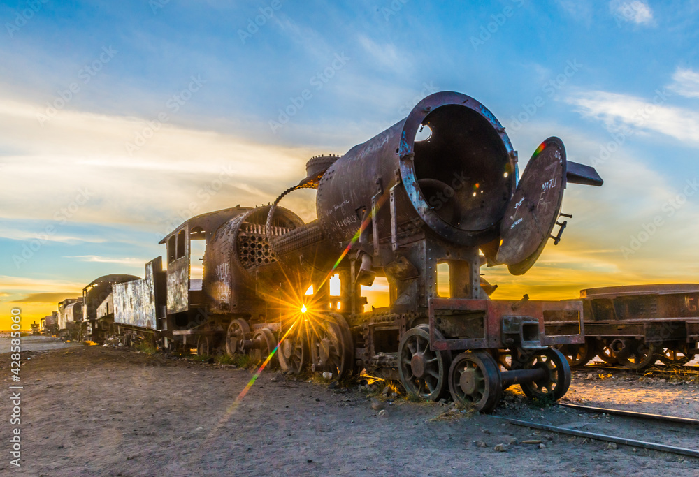 Naklejka premium Friedhof der Züge