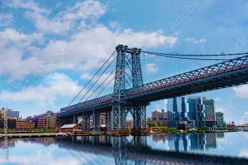 New York City Manhattan midtown with Brooklyn Bridge.USA © CK