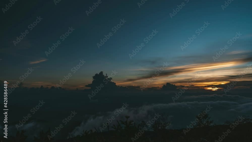 Time Lapse of Sunset On Valley At Doi Inthanon National Park Of Chiang Mai, Thailand. Time Lapse of Sunset On Valley At Doi Inthanon National Park Of Chiang Mai, Thailand.